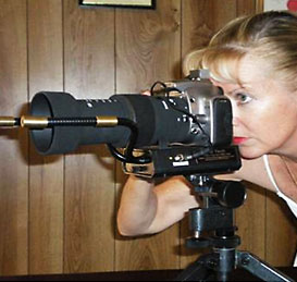 Lynne with iris camera